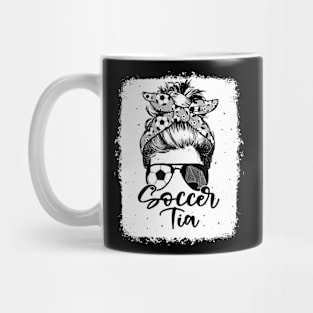 Soccer Tia Vintage Leopard Messy Bun Bleached Mug